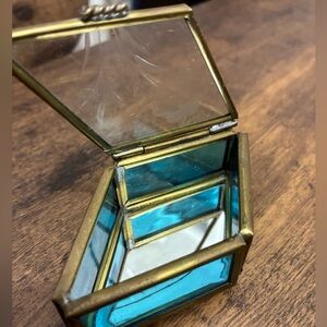 Vintage Glass Trinket Box